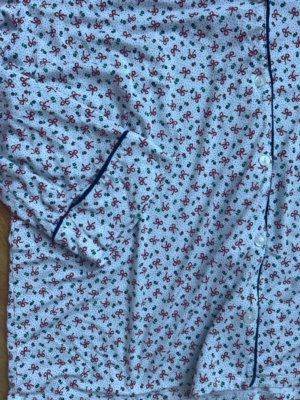 Aerie Red and Navy Bow Print PJ Set - Picture 4 of 6